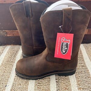 Justin Boots Men's Dark Brown Western Boots